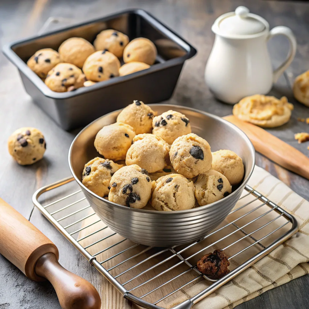 step-by-step-A-plate-of-freshly-baked-air-frye- chocolate-chip-cookies-stacked-neatly step-by-step-A-plate-of-freshly-baked-air-frye- chocolate-chip-cookies-stacked-neatly