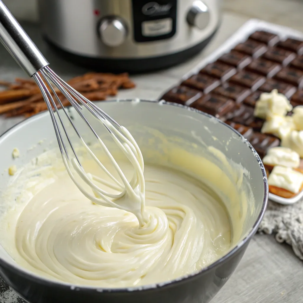a-close-up-of-melted-white-chocolate-being-whisked melted-white-chocolate-being-whisked