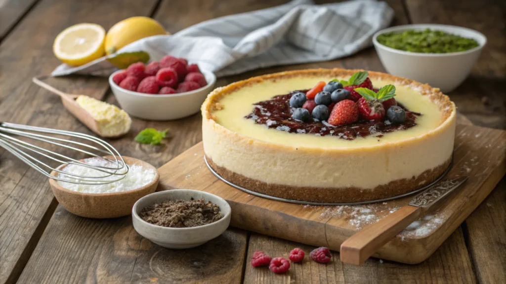 A delicious mascarpone cheesecake n