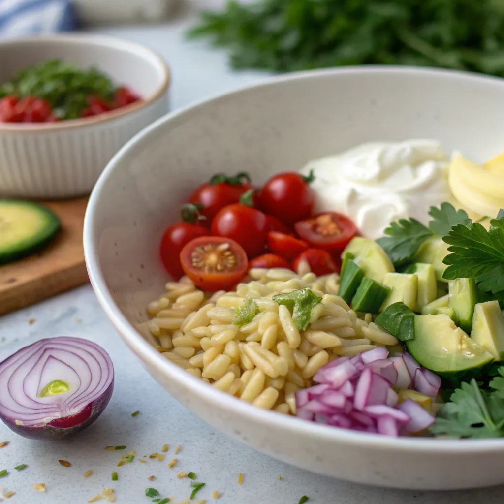 ingrediants-for-cold-orzo-salad-with-mayo-recipe-- ingrediants-for-cold-orzo-salad-with-mayo-recipe